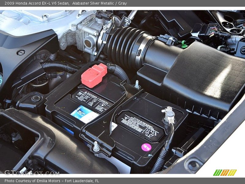 Alabaster Silver Metallic / Gray 2009 Honda Accord EX-L V6 Sedan