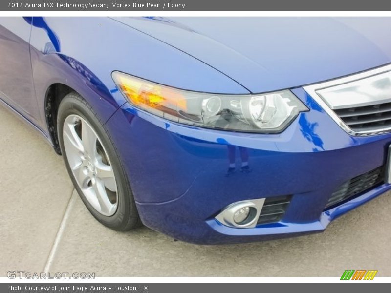 Vortex Blue Pearl / Ebony 2012 Acura TSX Technology Sedan