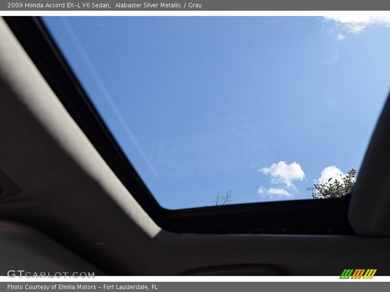 Alabaster Silver Metallic / Gray 2009 Honda Accord EX-L V6 Sedan