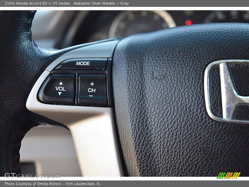 Alabaster Silver Metallic / Gray 2009 Honda Accord EX-L V6 Sedan