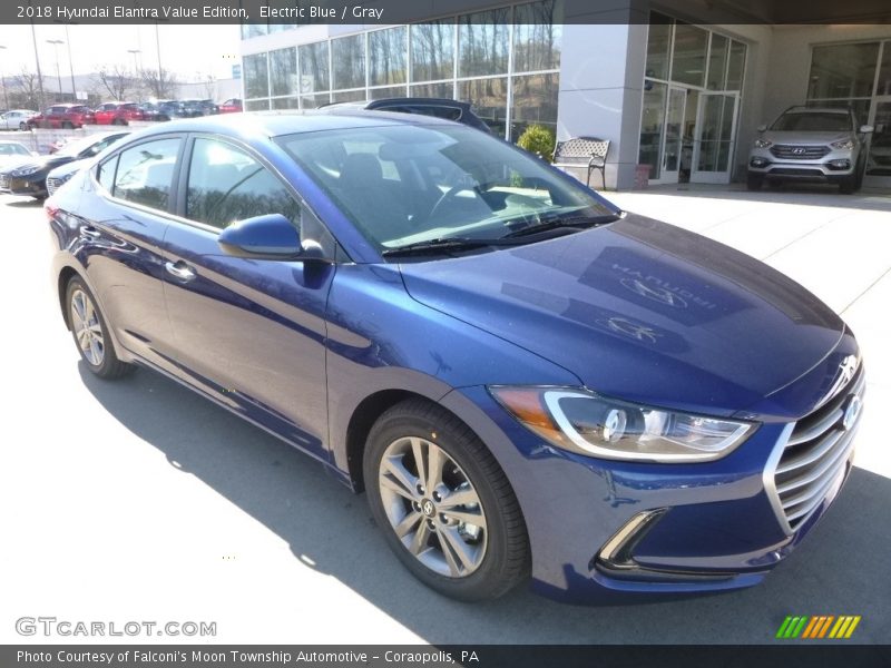 Electric Blue / Gray 2018 Hyundai Elantra Value Edition
