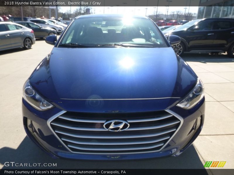 Electric Blue / Gray 2018 Hyundai Elantra Value Edition