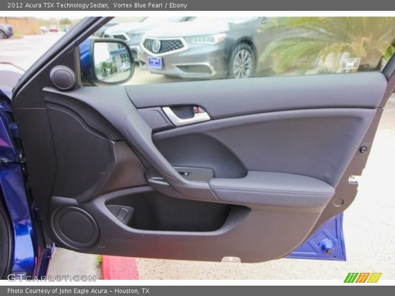 Vortex Blue Pearl / Ebony 2012 Acura TSX Technology Sedan