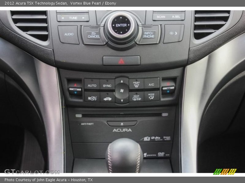 Vortex Blue Pearl / Ebony 2012 Acura TSX Technology Sedan