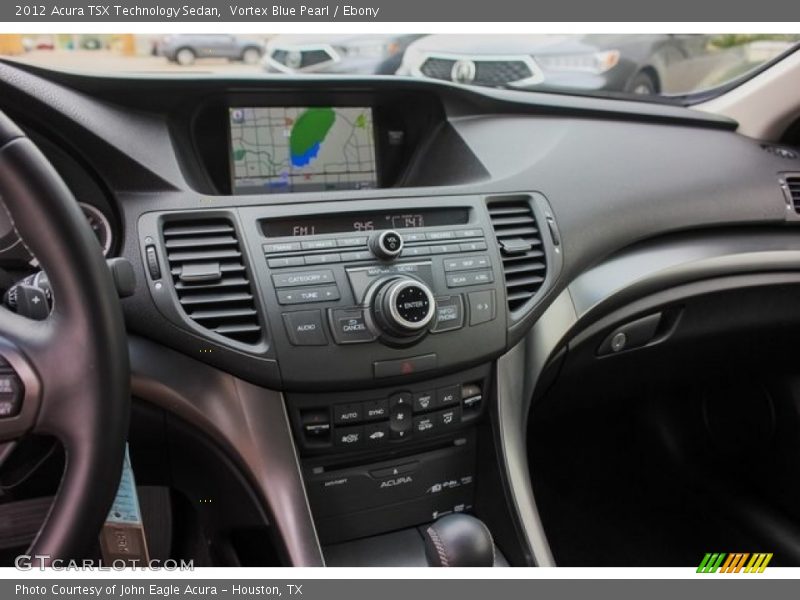 Vortex Blue Pearl / Ebony 2012 Acura TSX Technology Sedan