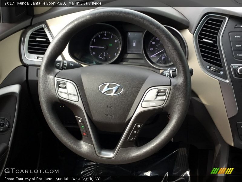 Marlin Blue / Beige 2017 Hyundai Santa Fe Sport AWD
