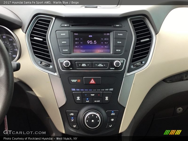 Marlin Blue / Beige 2017 Hyundai Santa Fe Sport AWD