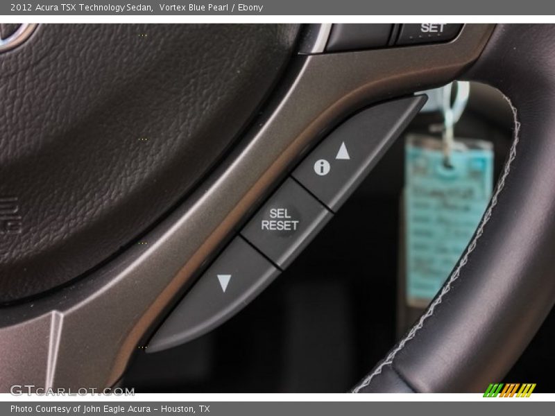 Vortex Blue Pearl / Ebony 2012 Acura TSX Technology Sedan