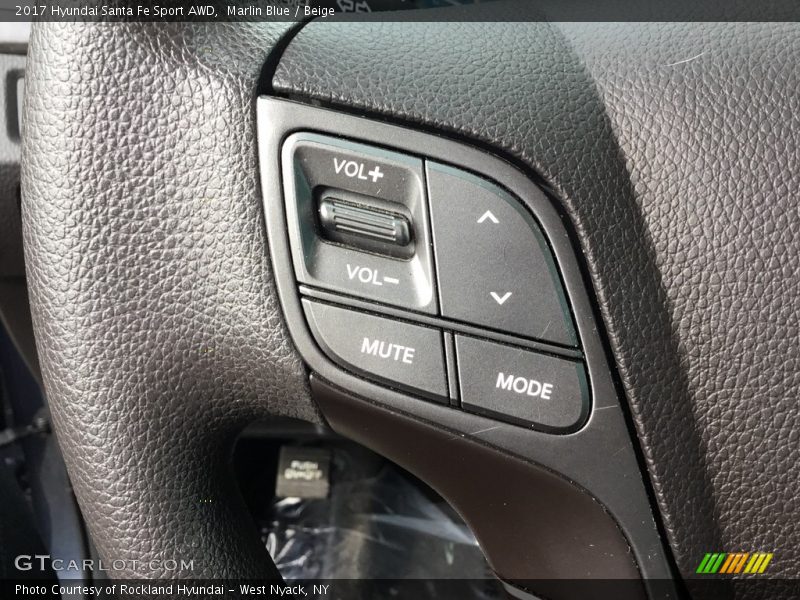 Marlin Blue / Beige 2017 Hyundai Santa Fe Sport AWD