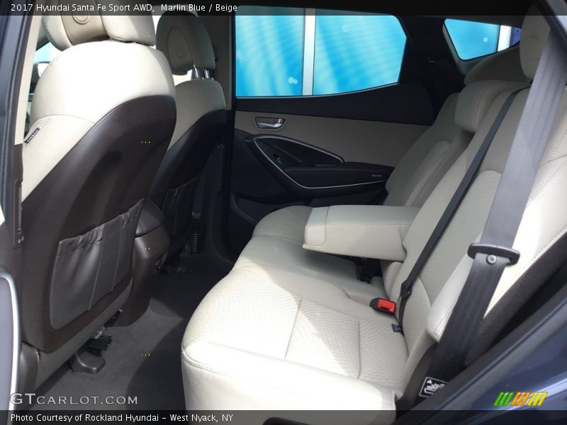 Marlin Blue / Beige 2017 Hyundai Santa Fe Sport AWD