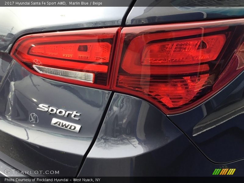 Marlin Blue / Beige 2017 Hyundai Santa Fe Sport AWD