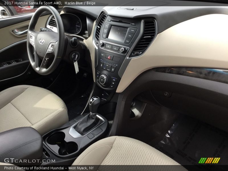 Marlin Blue / Beige 2017 Hyundai Santa Fe Sport AWD