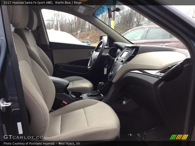 Marlin Blue / Beige 2017 Hyundai Santa Fe Sport AWD