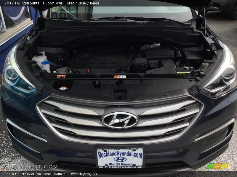 Marlin Blue / Beige 2017 Hyundai Santa Fe Sport AWD