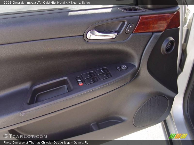 Gold Mist Metallic / Neutral Beige 2008 Chevrolet Impala LT