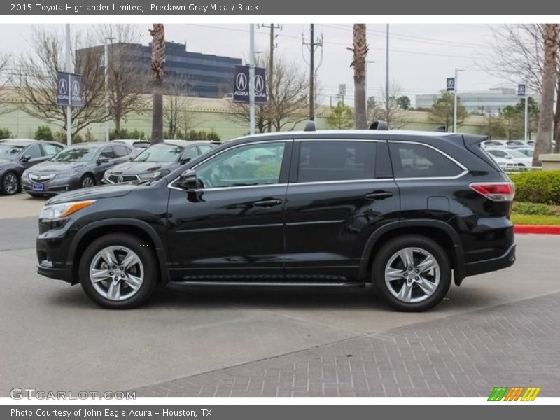 Predawn Gray Mica / Black 2015 Toyota Highlander Limited