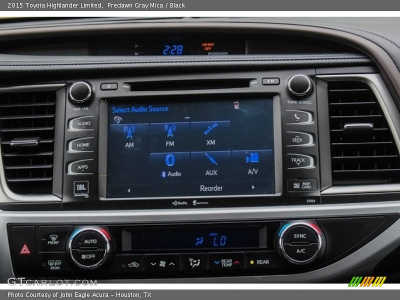 Predawn Gray Mica / Black 2015 Toyota Highlander Limited