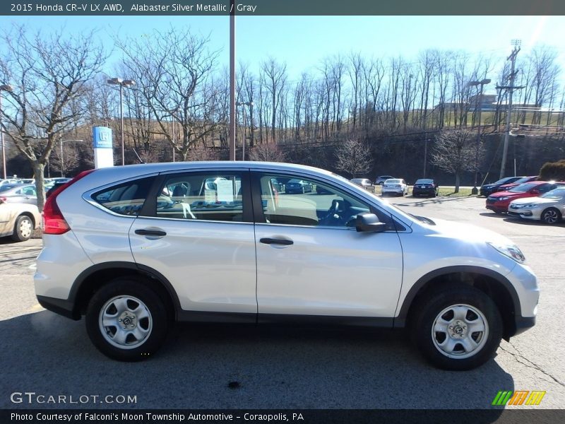 Alabaster Silver Metallic / Gray 2015 Honda CR-V LX AWD