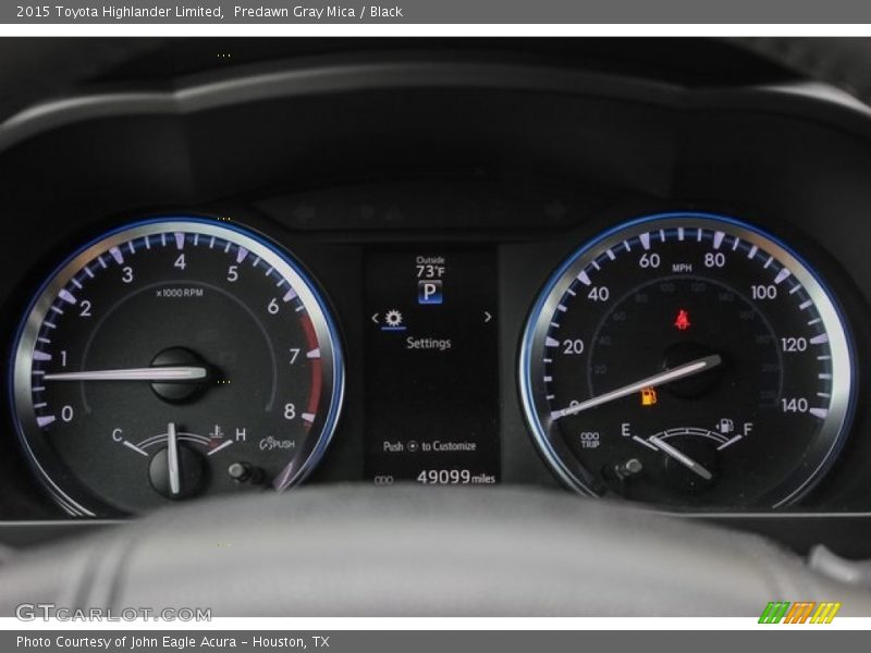 Predawn Gray Mica / Black 2015 Toyota Highlander Limited