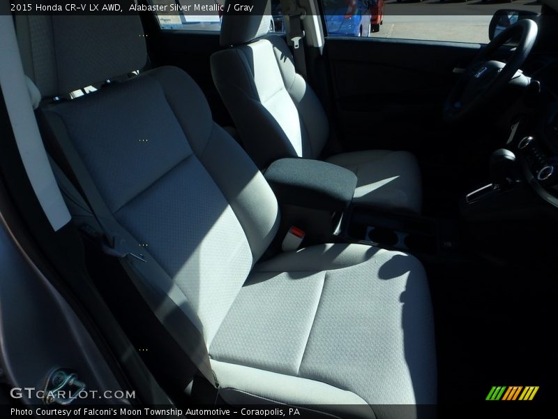 Alabaster Silver Metallic / Gray 2015 Honda CR-V LX AWD