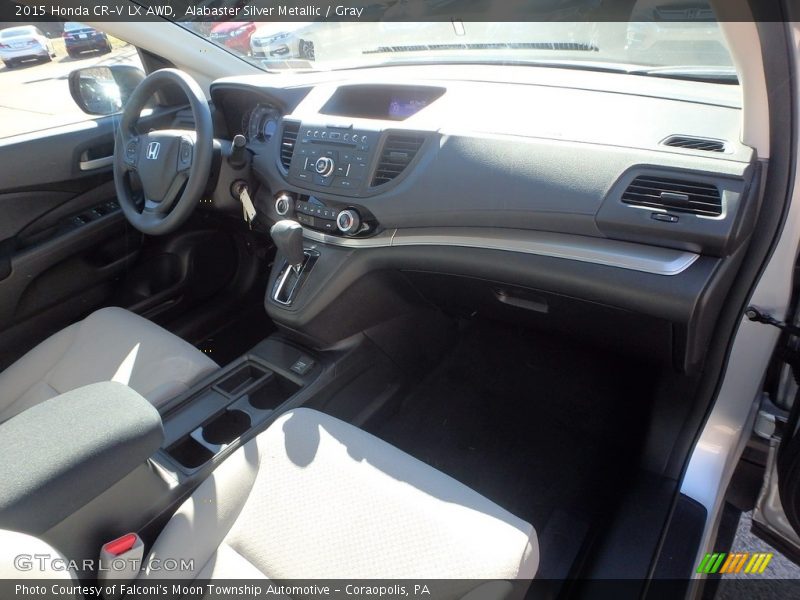 Alabaster Silver Metallic / Gray 2015 Honda CR-V LX AWD