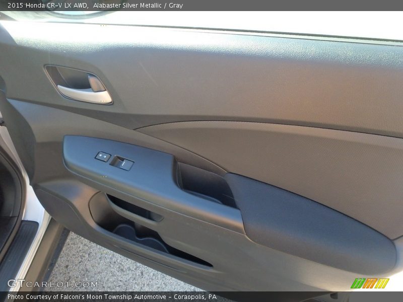 Alabaster Silver Metallic / Gray 2015 Honda CR-V LX AWD