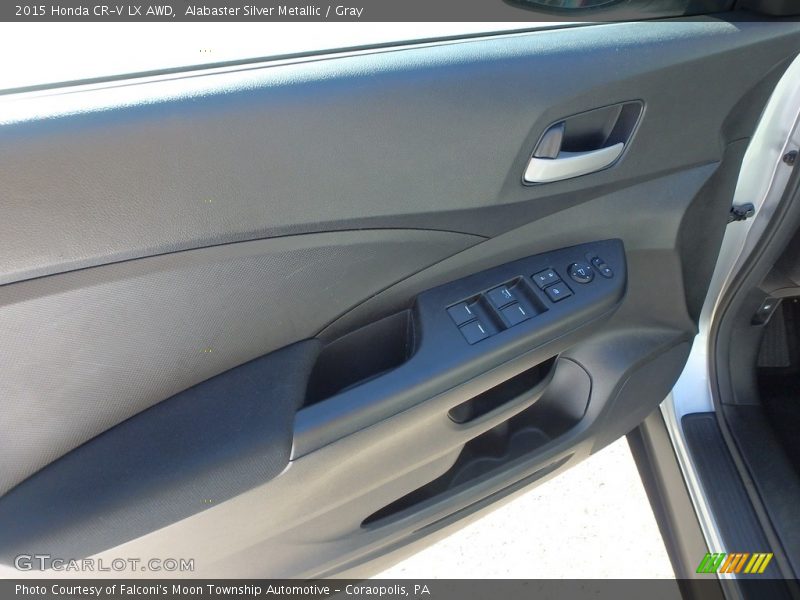 Alabaster Silver Metallic / Gray 2015 Honda CR-V LX AWD