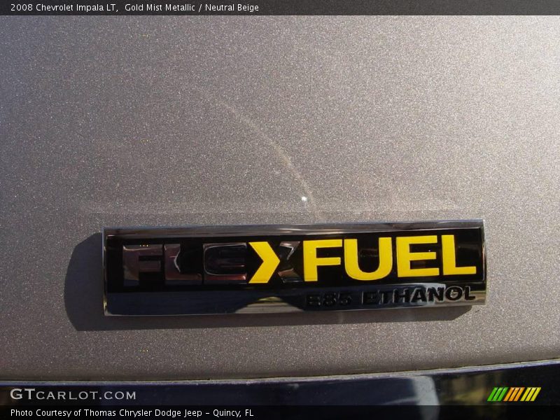 Gold Mist Metallic / Neutral Beige 2008 Chevrolet Impala LT