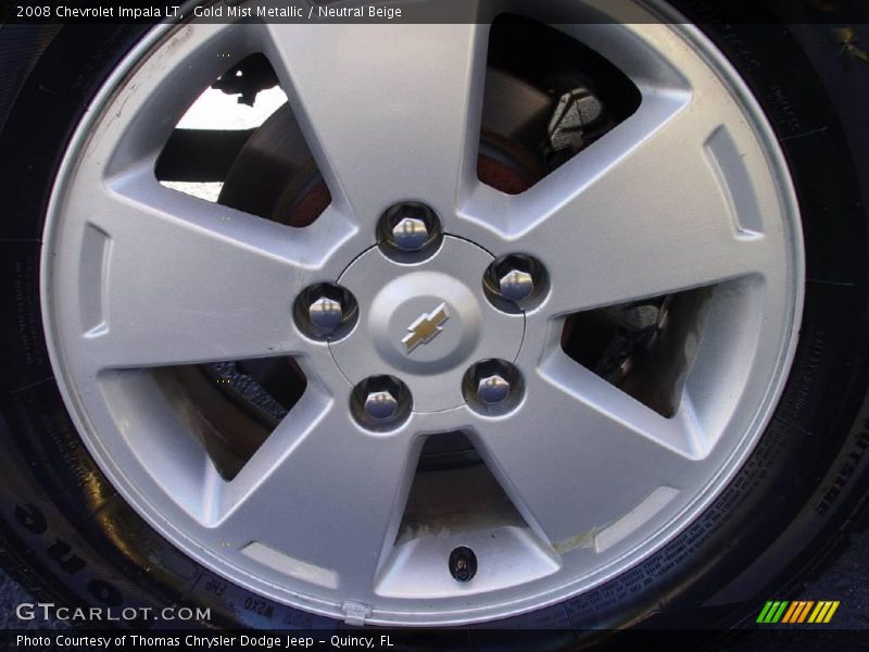 Gold Mist Metallic / Neutral Beige 2008 Chevrolet Impala LT