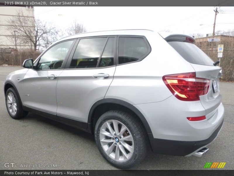 Glacier Silver Metallic / Black 2015 BMW X3 xDrive28i