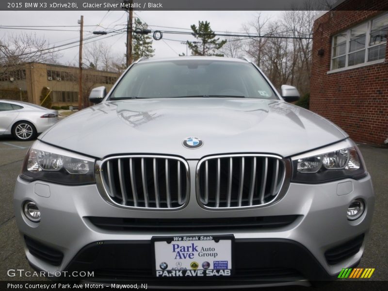 Glacier Silver Metallic / Black 2015 BMW X3 xDrive28i