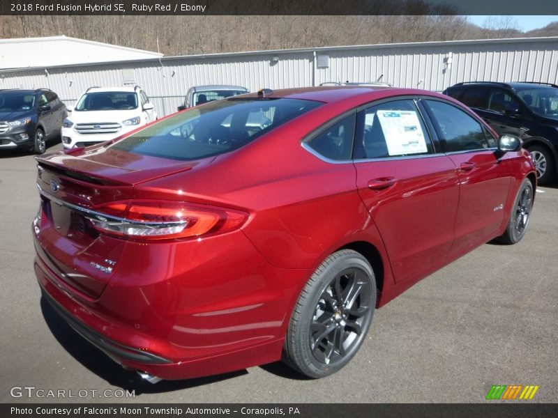 Ruby Red / Ebony 2018 Ford Fusion Hybrid SE