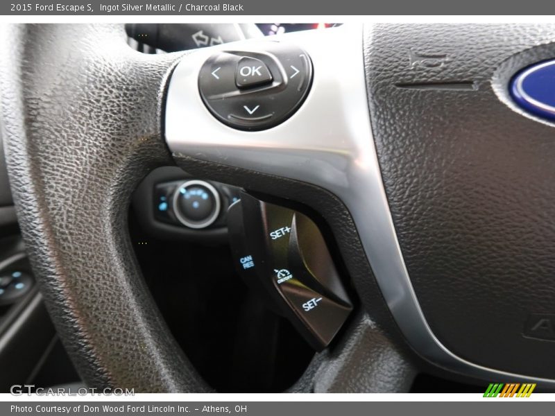 Ingot Silver Metallic / Charcoal Black 2015 Ford Escape S