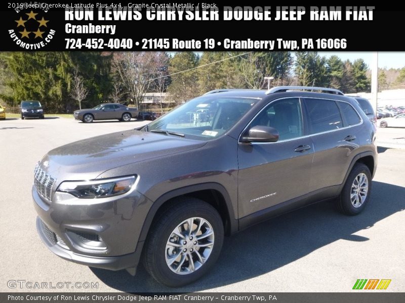 Granite Crystal Metallic / Black 2019 Jeep Cherokee Latitude Plus 4x4