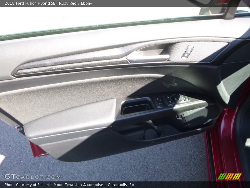 Ruby Red / Ebony 2018 Ford Fusion Hybrid SE
