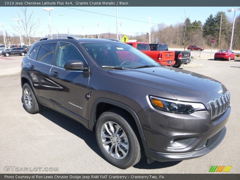 Granite Crystal Metallic / Black 2019 Jeep Cherokee Latitude Plus 4x4