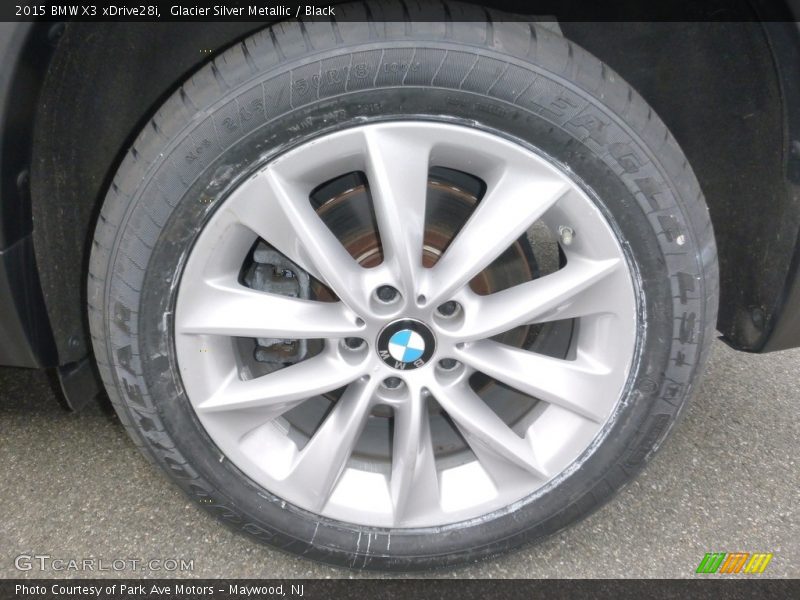 Glacier Silver Metallic / Black 2015 BMW X3 xDrive28i