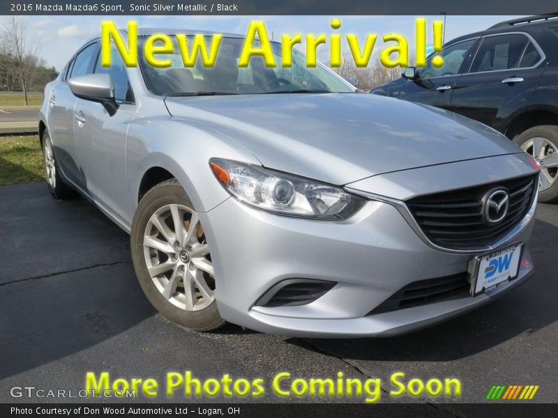 Sonic Silver Metallic / Black 2016 Mazda Mazda6 Sport