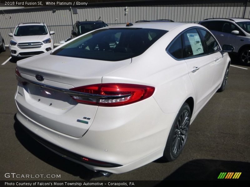 White Platinum / Ebony 2018 Ford Fusion SE