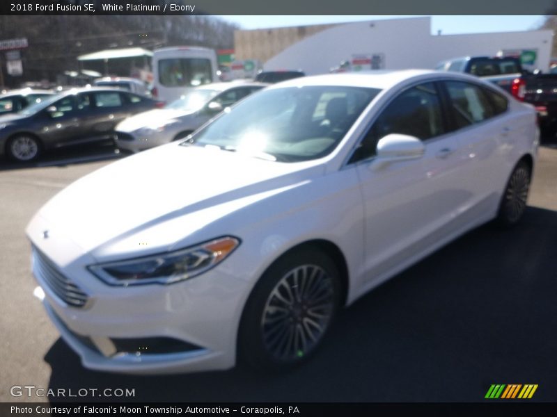 White Platinum / Ebony 2018 Ford Fusion SE