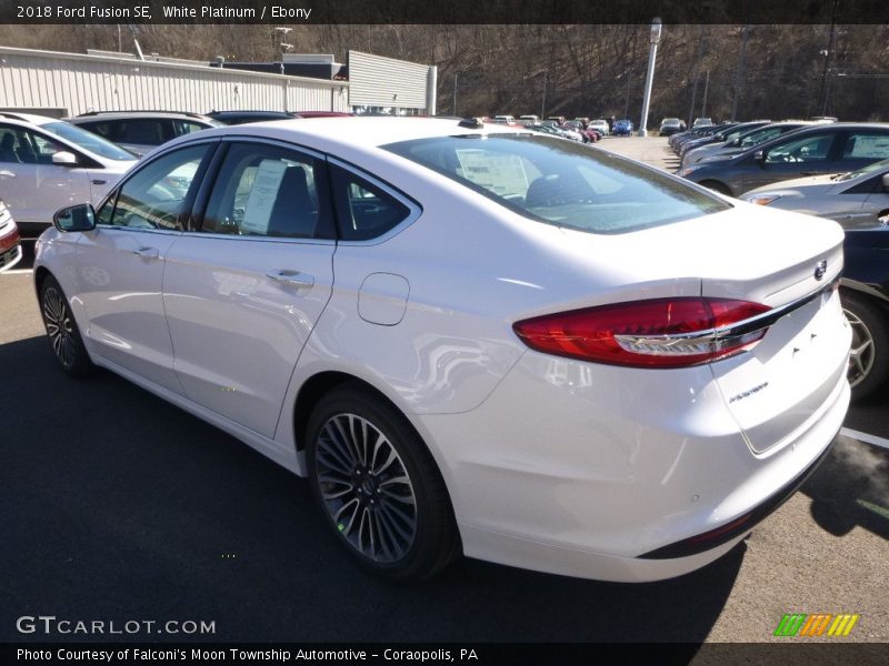 White Platinum / Ebony 2018 Ford Fusion SE