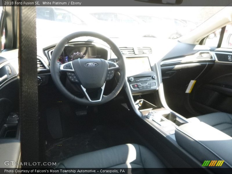 White Platinum / Ebony 2018 Ford Fusion SE