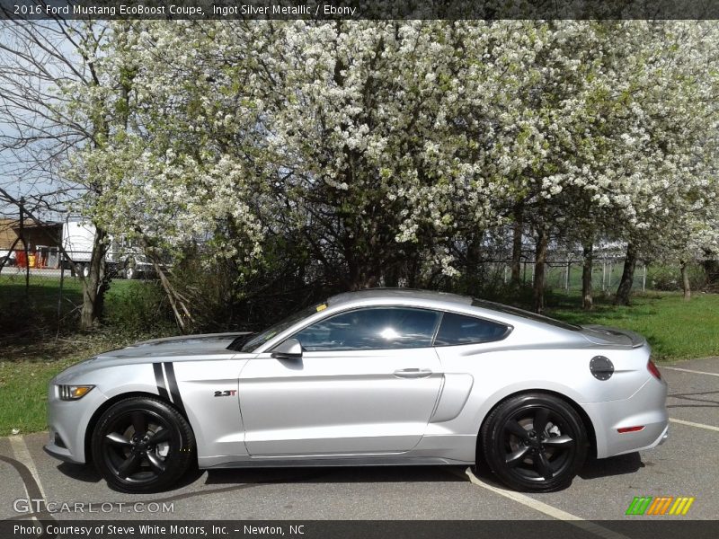 Ingot Silver Metallic / Ebony 2016 Ford Mustang EcoBoost Coupe