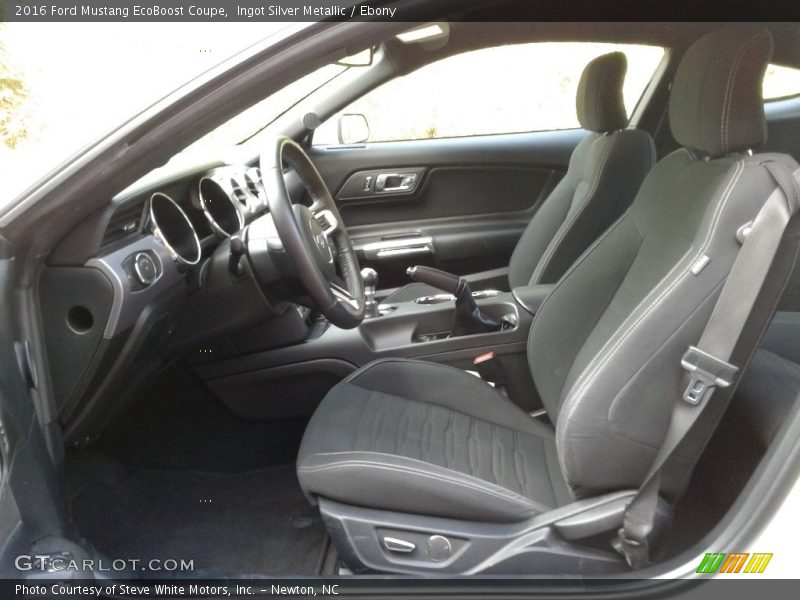 Ingot Silver Metallic / Ebony 2016 Ford Mustang EcoBoost Coupe