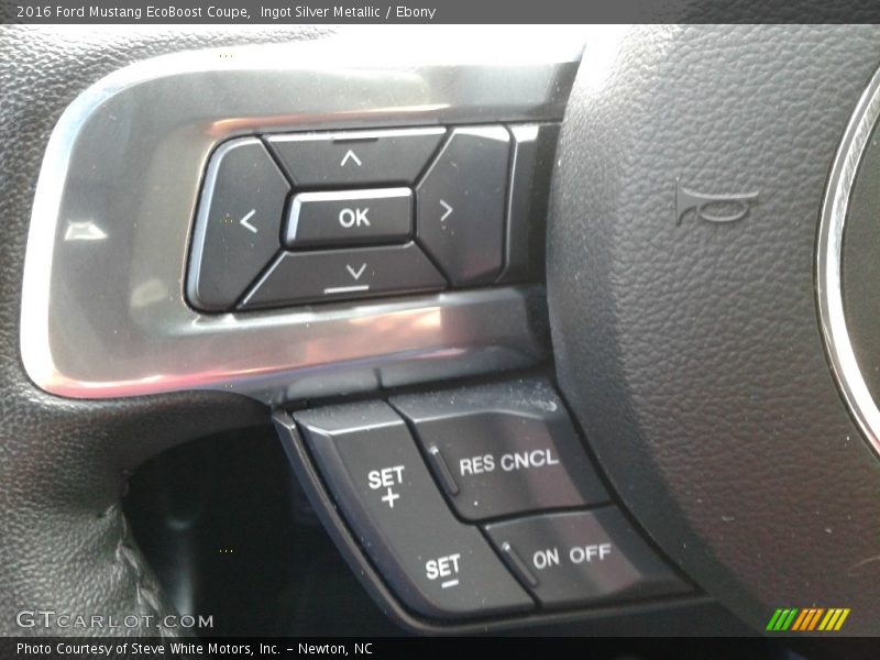 Ingot Silver Metallic / Ebony 2016 Ford Mustang EcoBoost Coupe