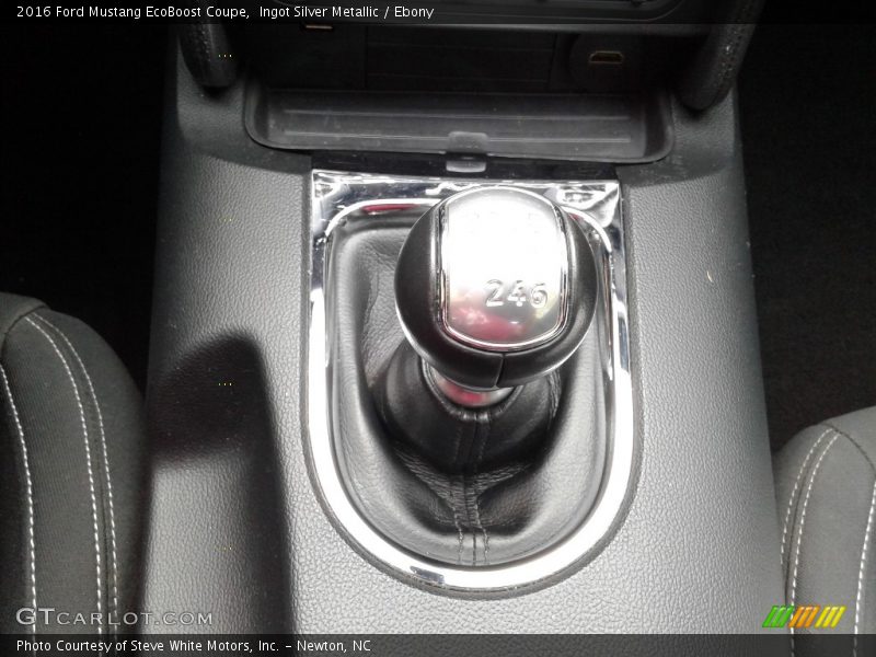 Ingot Silver Metallic / Ebony 2016 Ford Mustang EcoBoost Coupe