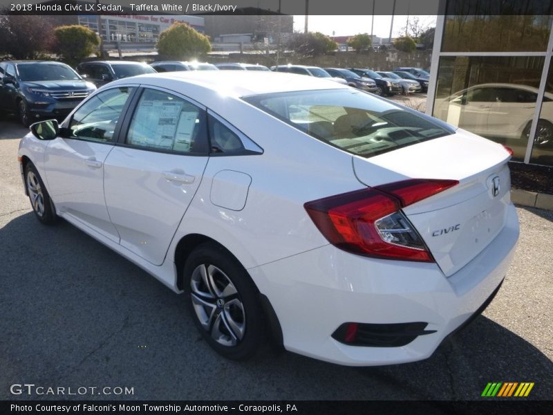 Taffeta White / Black/Ivory 2018 Honda Civic LX Sedan