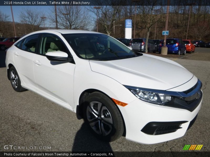 Taffeta White / Black/Ivory 2018 Honda Civic LX Sedan