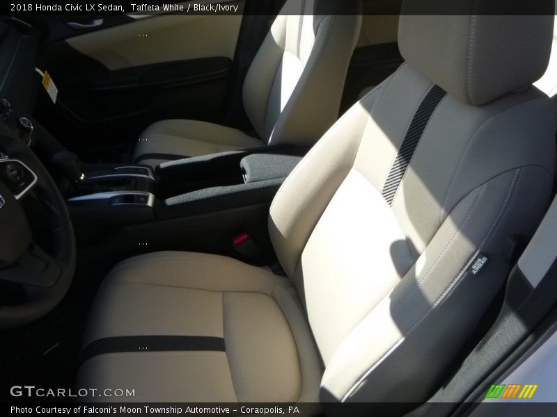 Taffeta White / Black/Ivory 2018 Honda Civic LX Sedan