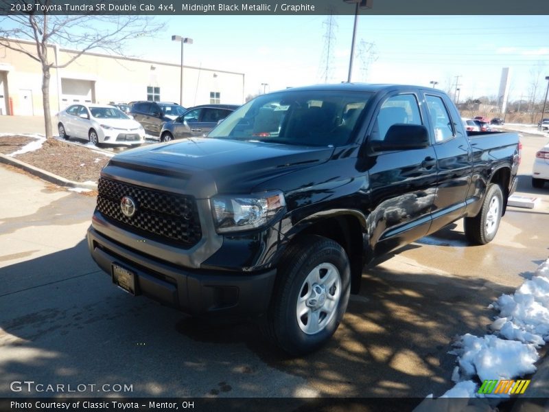 Midnight Black Metallic / Graphite 2018 Toyota Tundra SR Double Cab 4x4